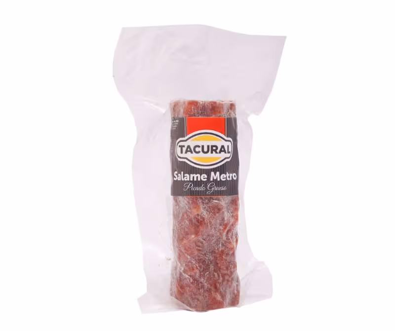 Salame metro envasado al vacio