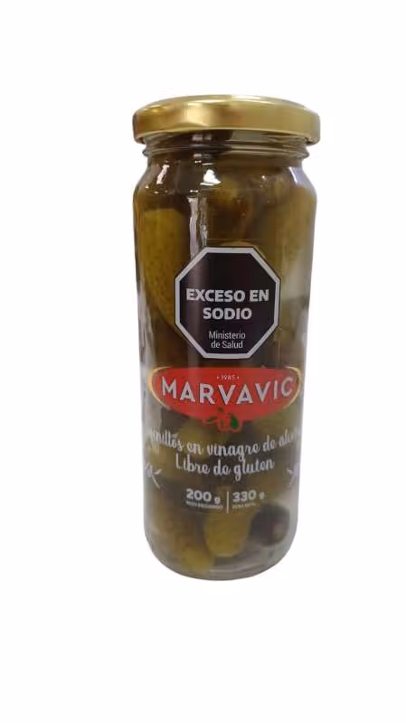 Pepinillos en Vinagrende alcohol Marvavic 330gr
