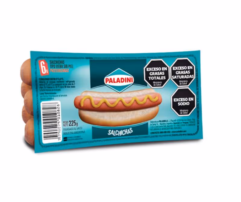 Salchichas Paladini x10 unid. c/u