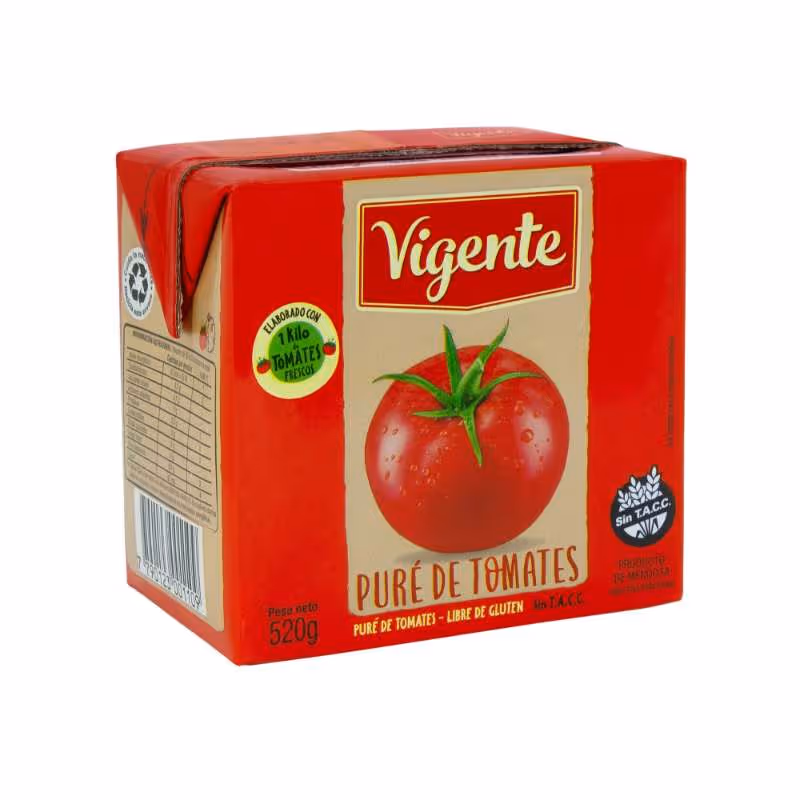Pure tomate Vigente 520gr x tres unidades 