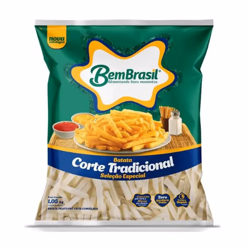 Papas Corte Tradicional 2.5kg (caja 6 uni)- Bembrasil 