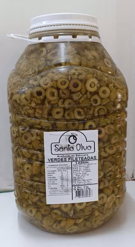  OFERTA! Aceitunas Fileteadas Santo Olivo x 8kg.