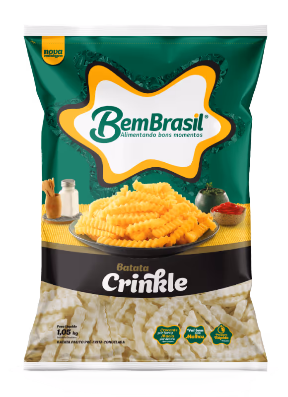 Papas Crinkle 2kg (caja 6 uni) - Bembrasil 
